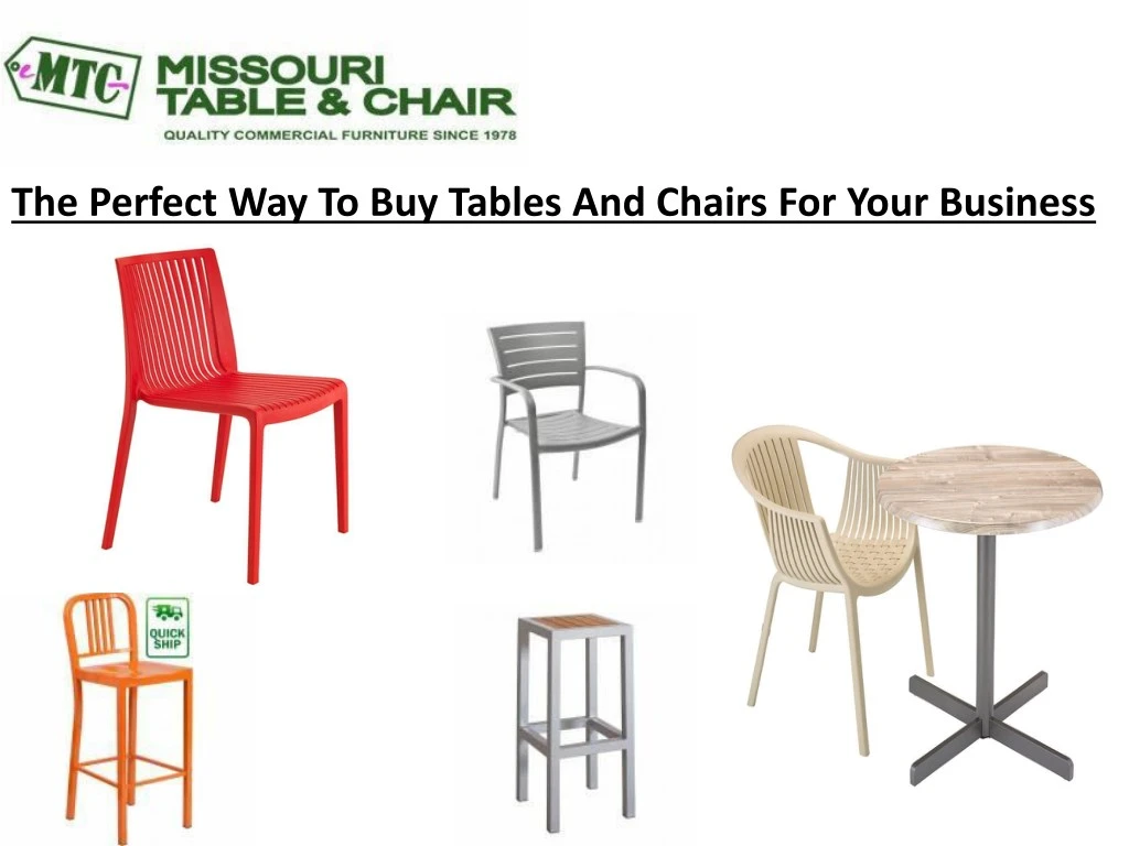 the perfect way to buy tables and chairs for your