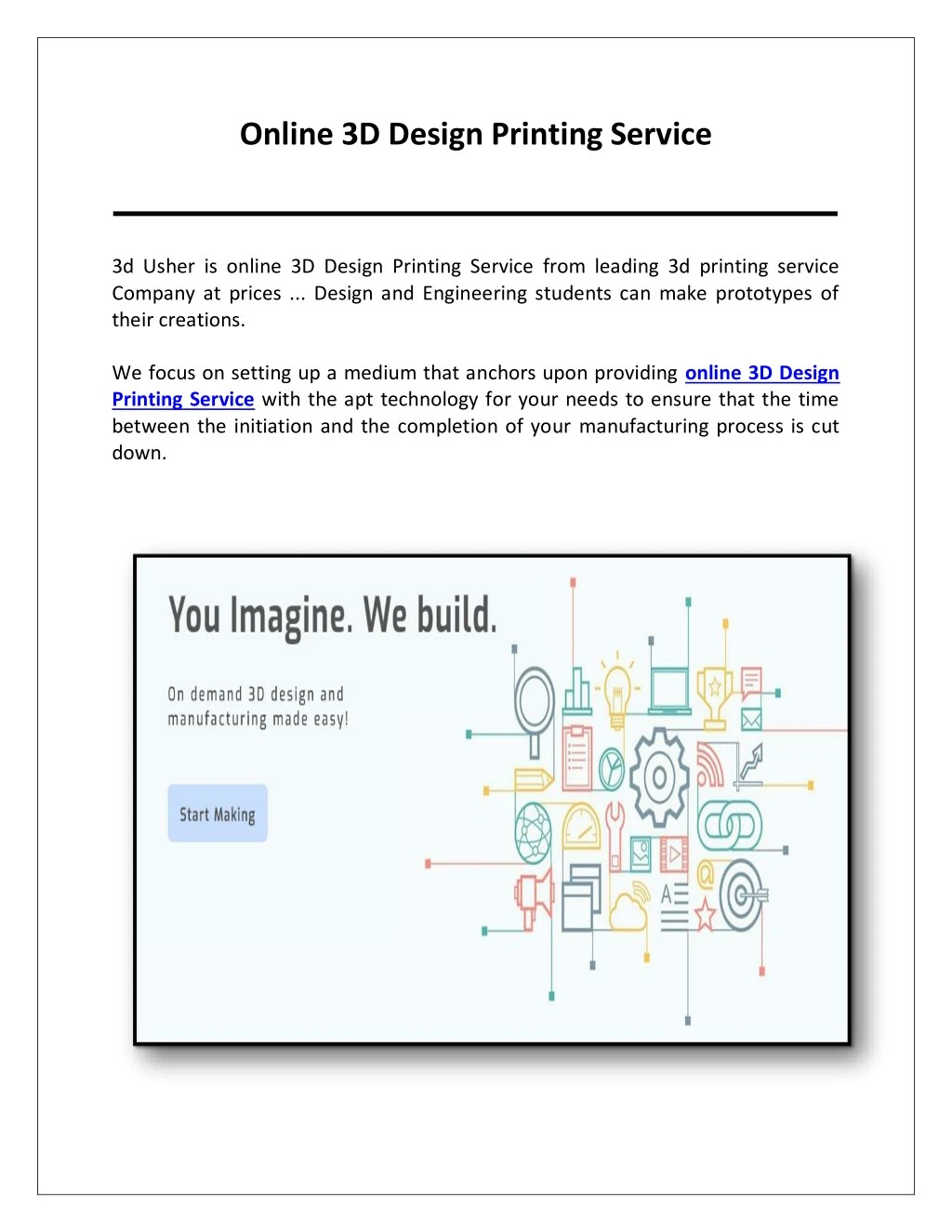 online 3d design printing service