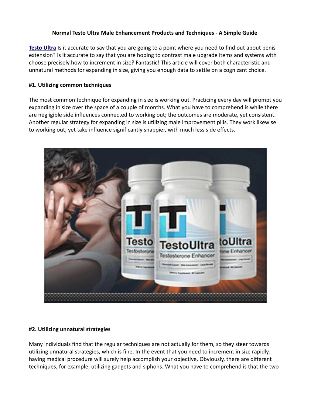 normal testo ultra male enhancement products