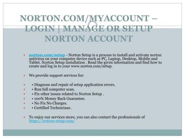 norton com myaccount login manage or setup norton account
