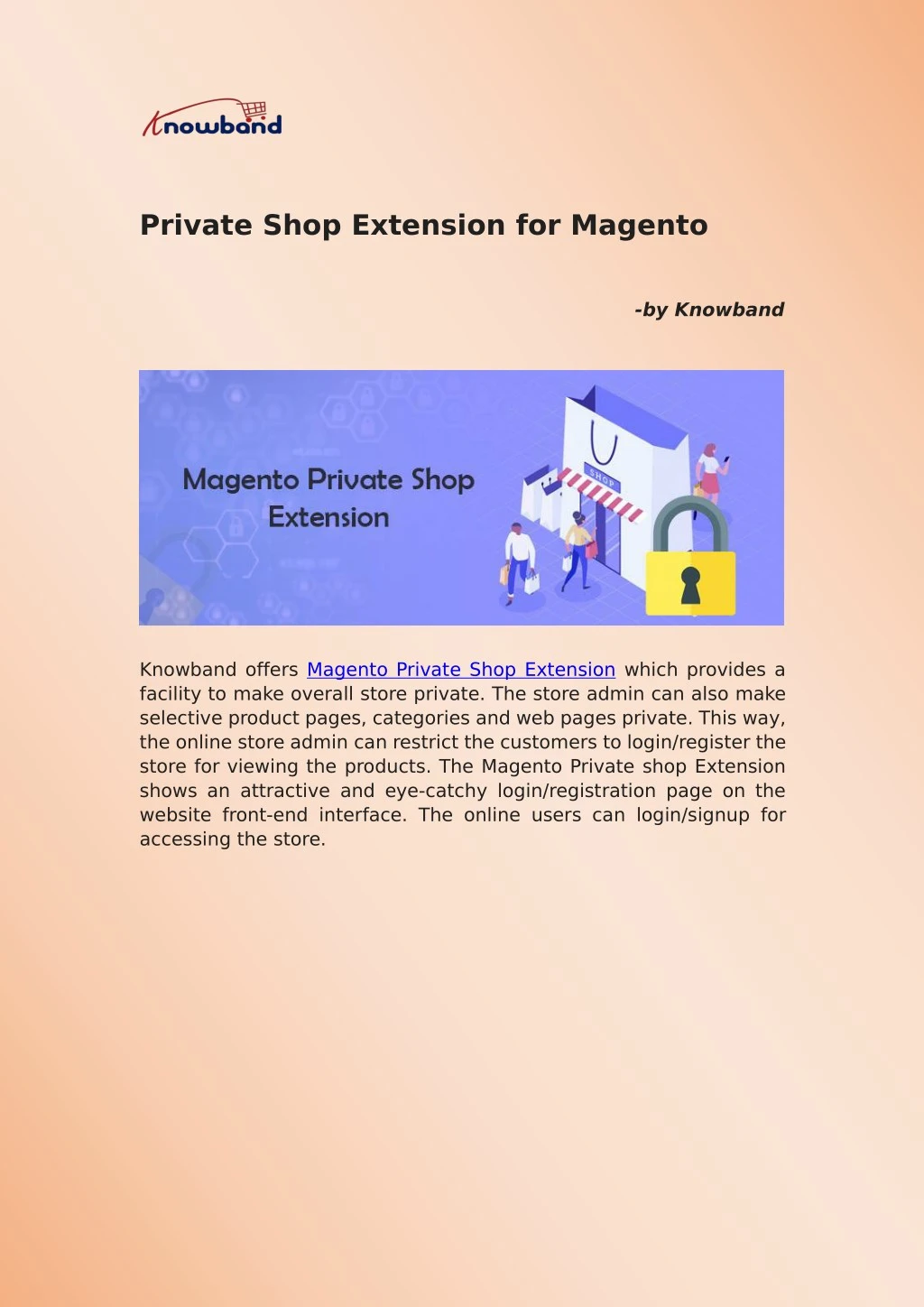private shop extension for magento