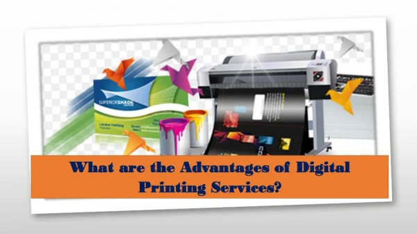 what are the advantages of digital printing