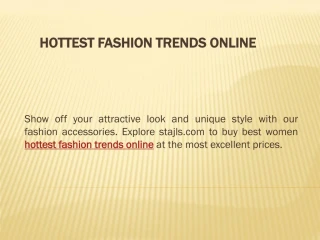 Hottest Fashion Trends Online