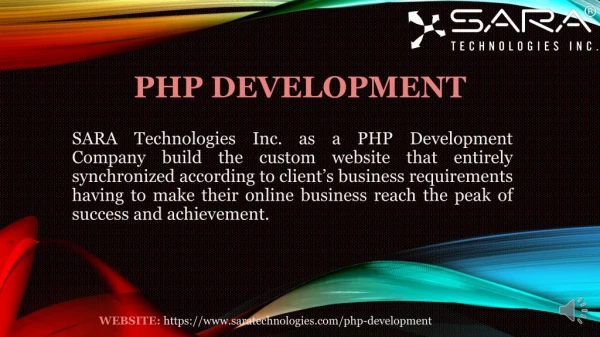 PHP Development Company - Sara Technologies Inc.