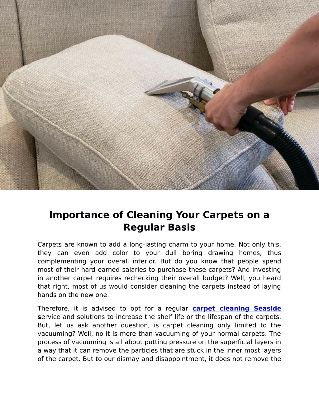 importance of cleaning your carpets on a regular