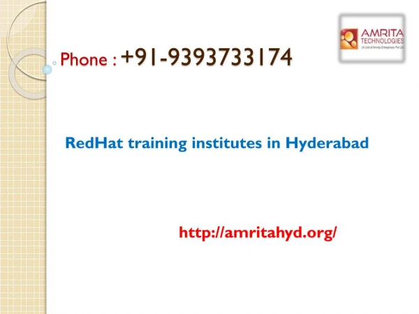 RedHat training institutes in Hyderabad