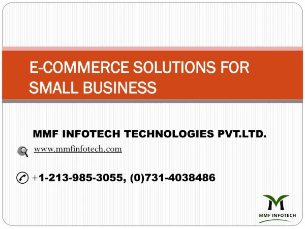 E-COMMERCE SOLUTIONS FOR SMALL BUSINESS