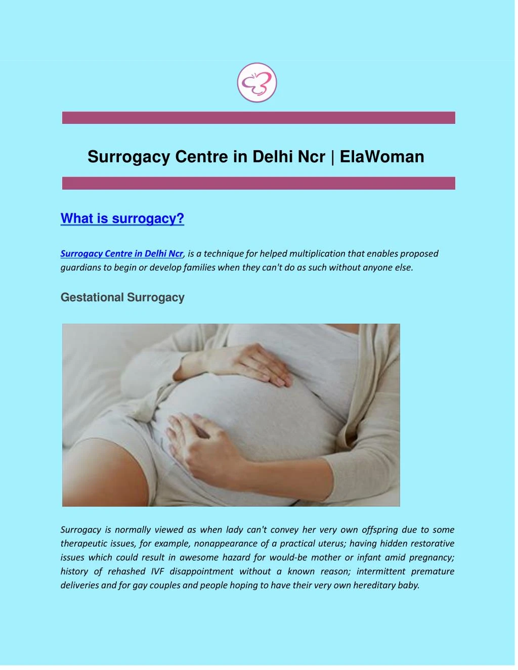 surrogacy centre in delhi ncr elawoman