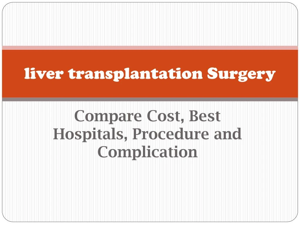 liver transplantation surgery