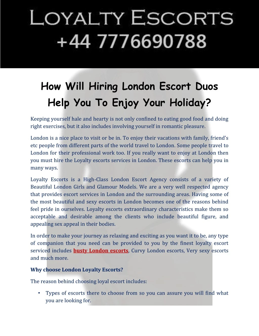 how will hiring london escort duos help