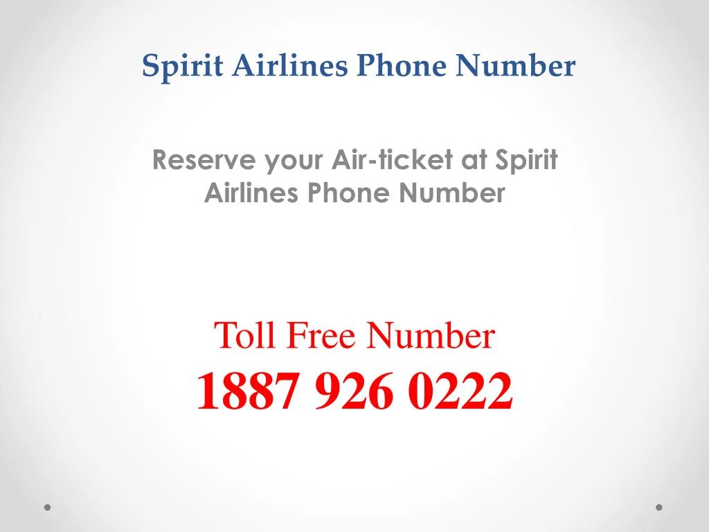 spirit airlines phone number