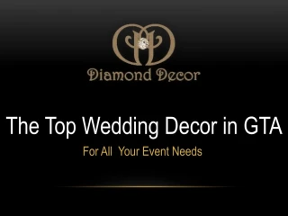 Top Wedding Decor GTA - Diamond Decor