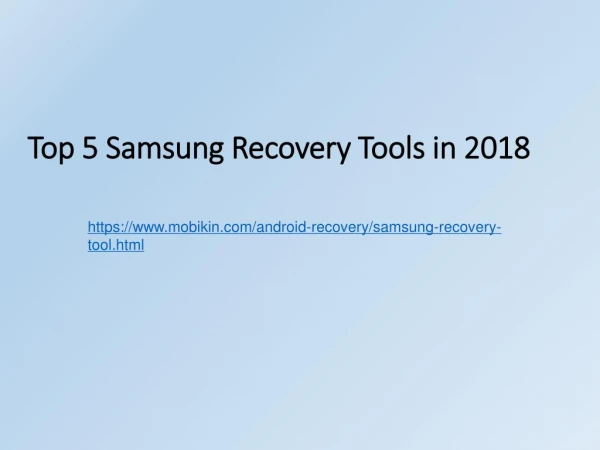 Top 5 Samsung Recovery Tools in 2018