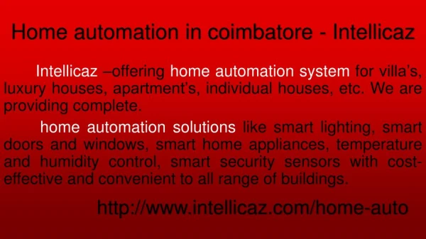 Home automation in coimbatore
