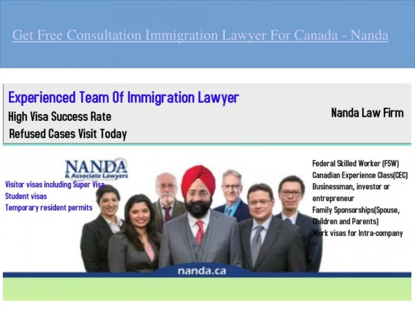 Immigration Lawyer For Canada - Nanda