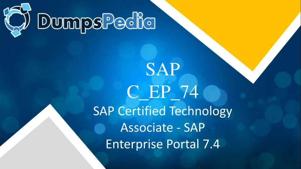 sap c ep 74 sap certified technology associate