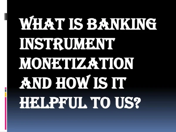 Banking Instrument Term and Conditions
