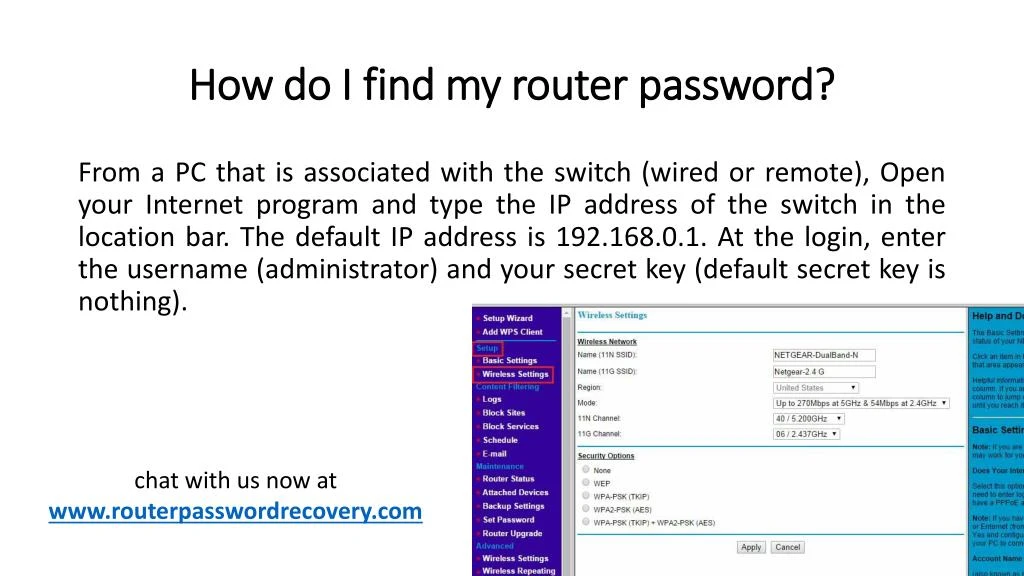 how do i find my router password