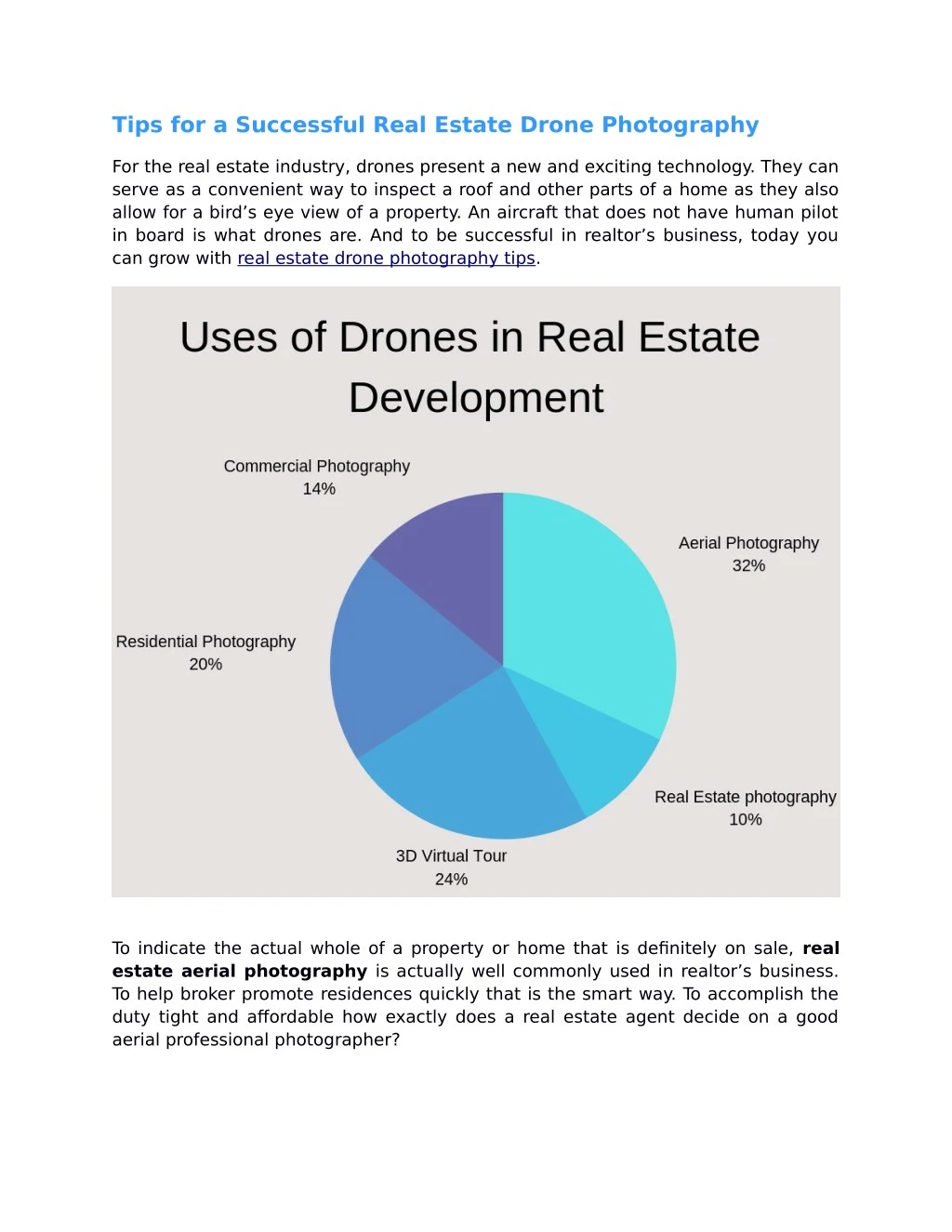 tips for a successful real estate drone