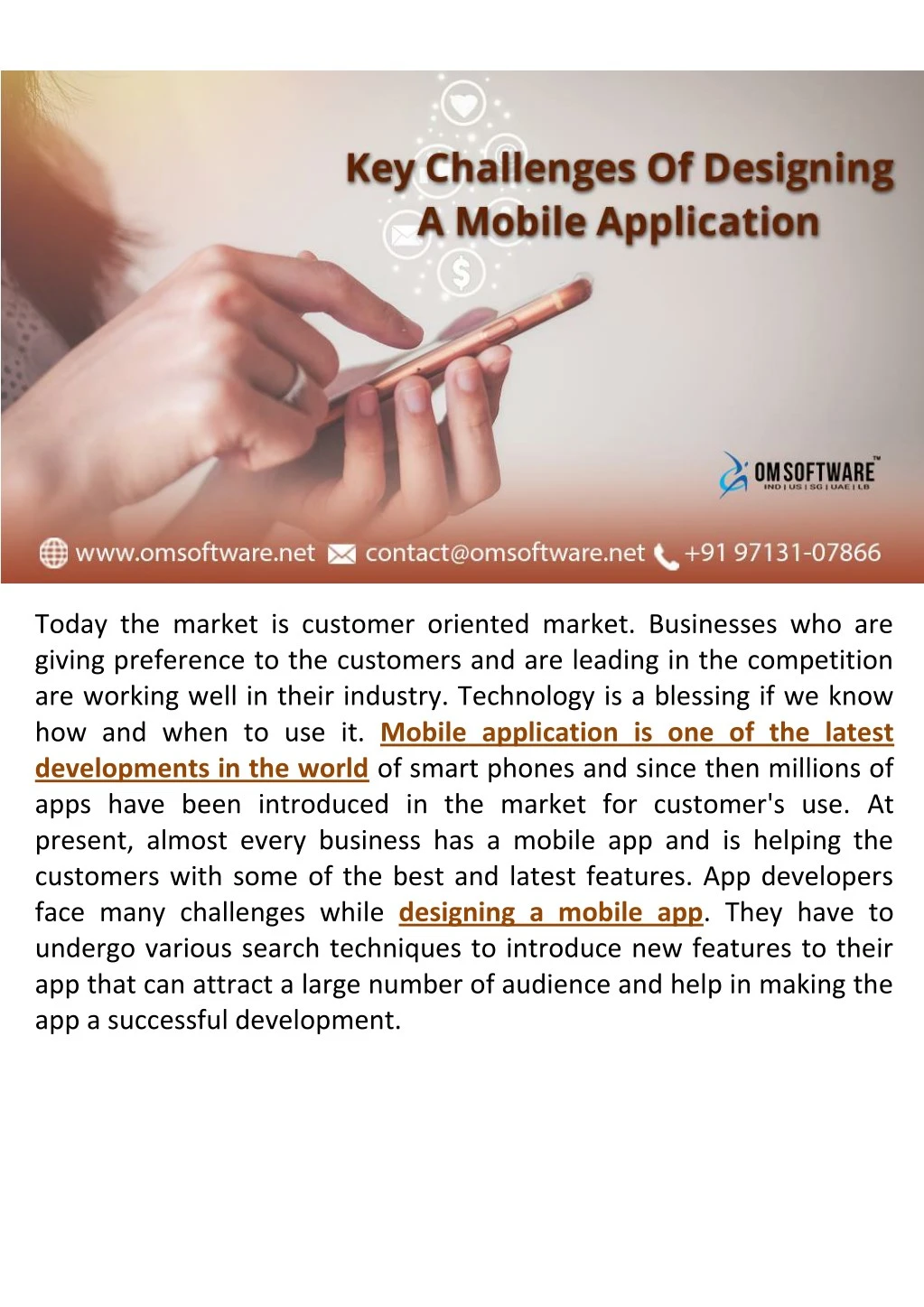 today the market is customer oriented market