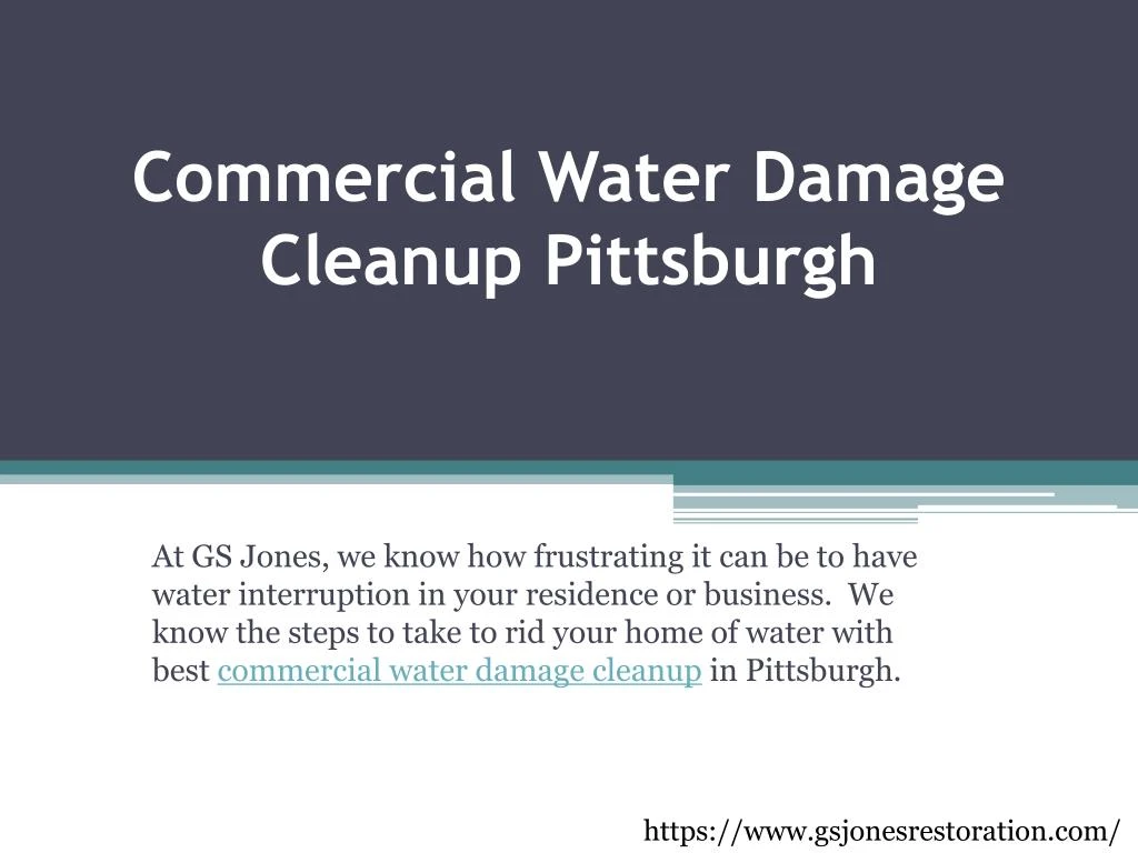 commercial water damage cleanup pittsburgh