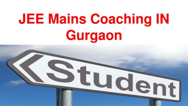 JEE Mains Coaching in Gurgaon