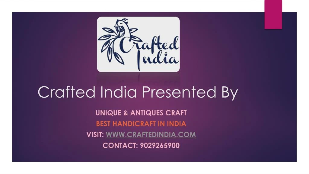 crafted india p resented by