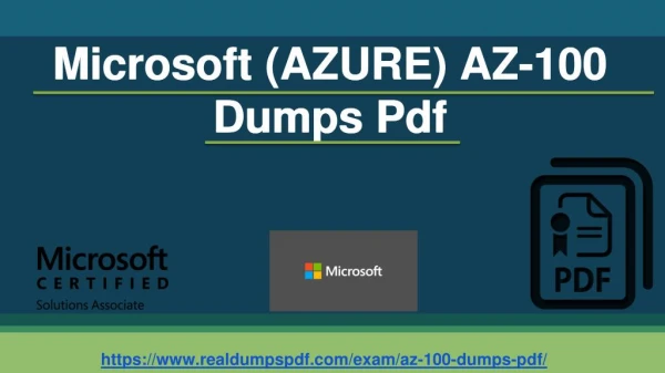Microsoft (AZURE) AZ-100 Dumps pdf | Learn And Get 90% Score