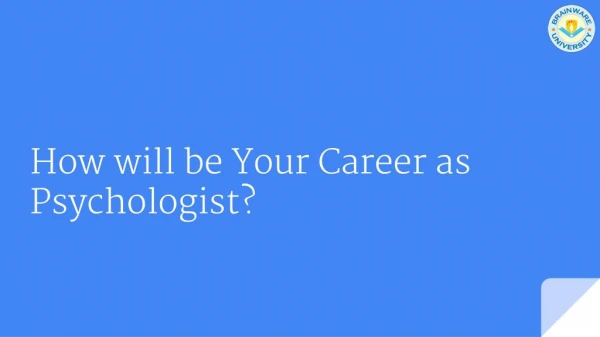 career in psychology