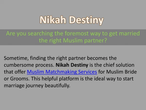 Best Muslim Matchmaking Services For Wedding Partner