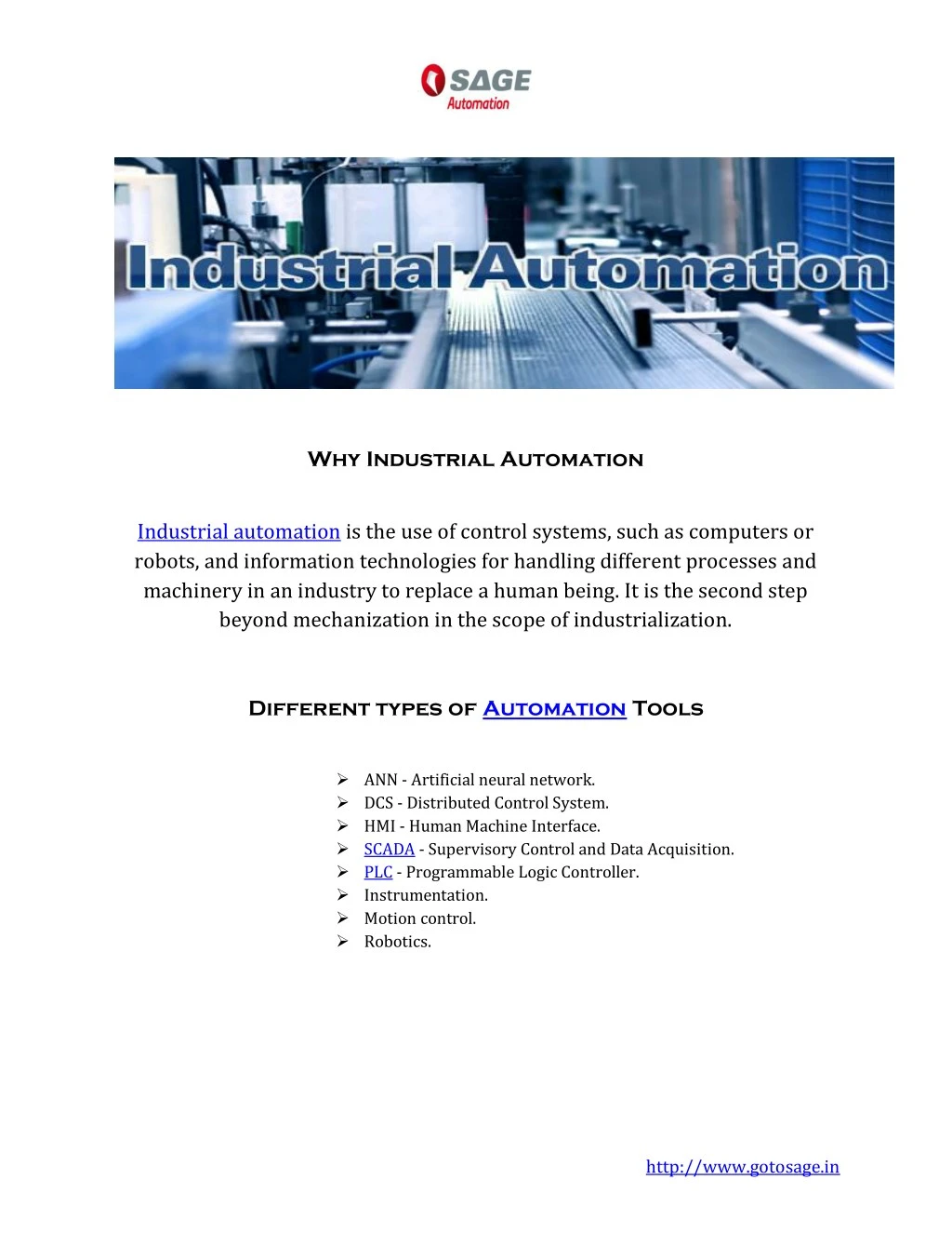 why industrial automation