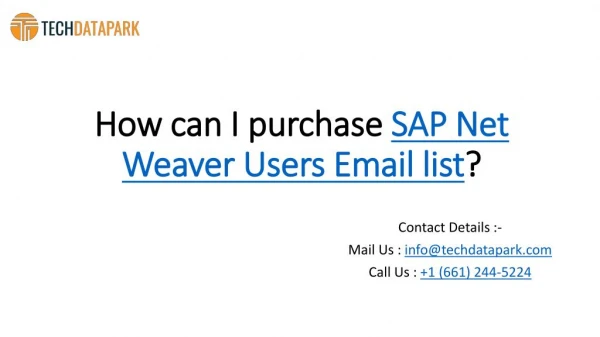 how can i purchase sap net weaver users email list