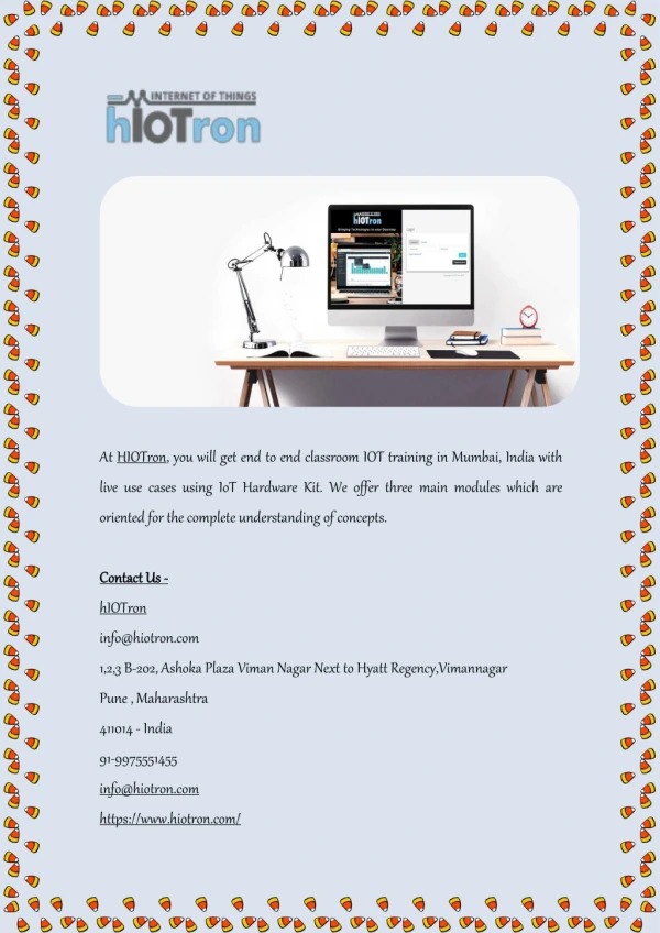 Classroom IOT Training in Mumbai, India