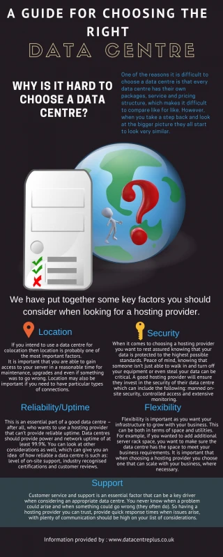 A Guide For Choosing the Right Data Centre - slide 1