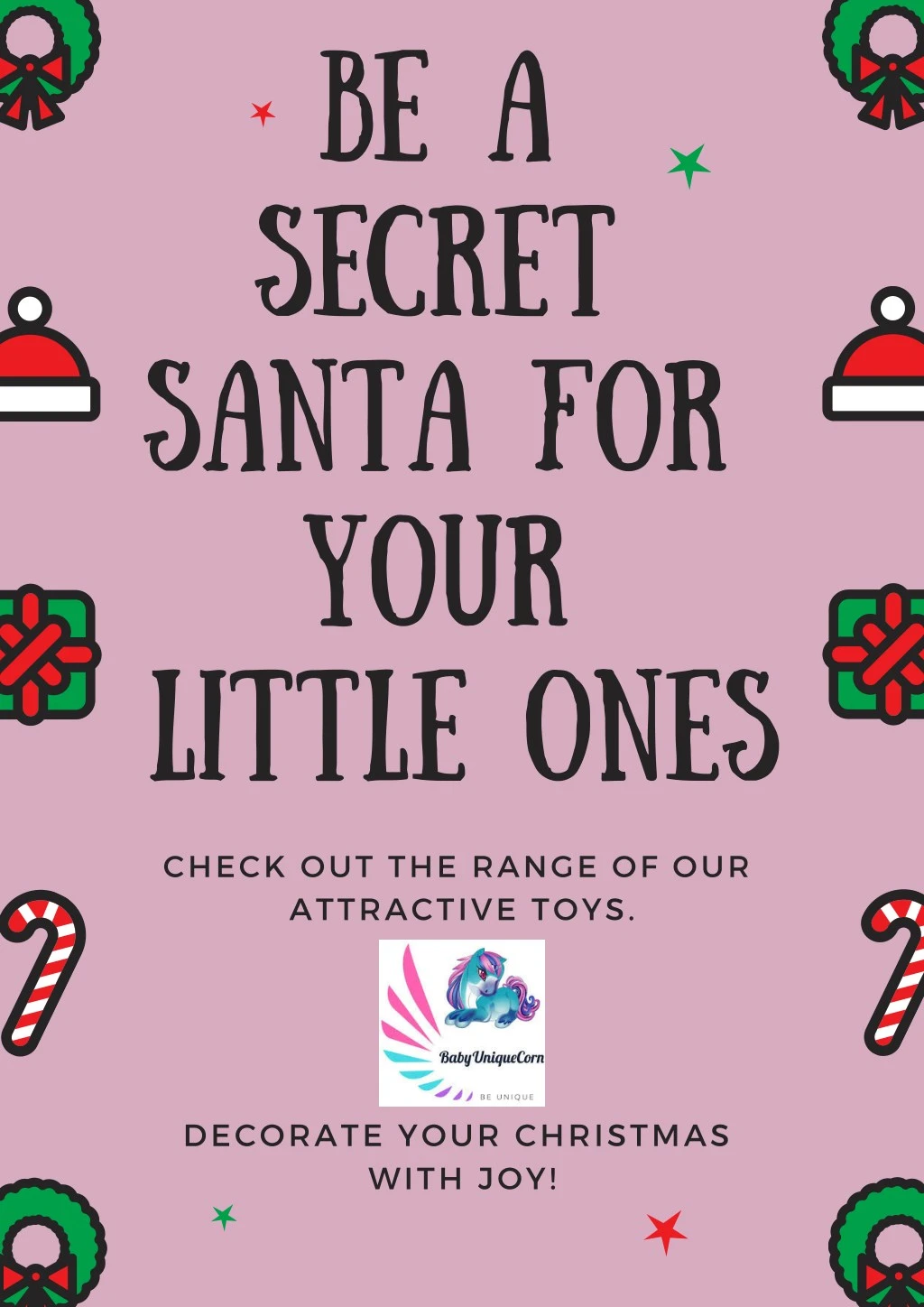 be a secret santa for your little ones
