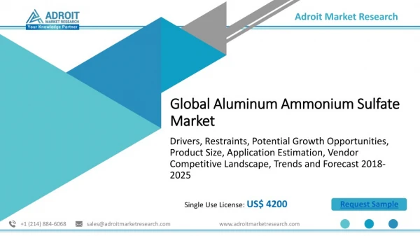 Aluminum Ammonium Sulfate Market 2018-2025 Global Key Manufacturers Analysis Report