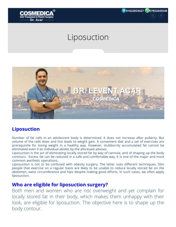 Liposuction at Cosmedica