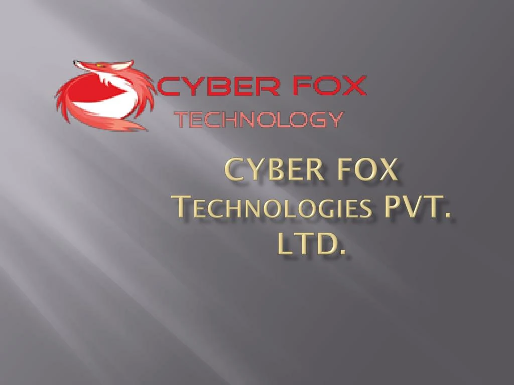 cyber fox technologies pvt l td
