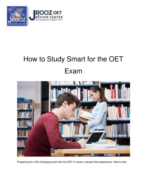 How to Study Smart for the OET Exam