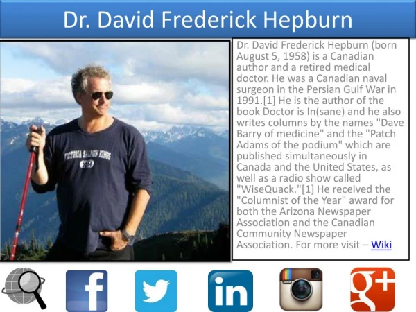 Dr. David Frederick Hepburn