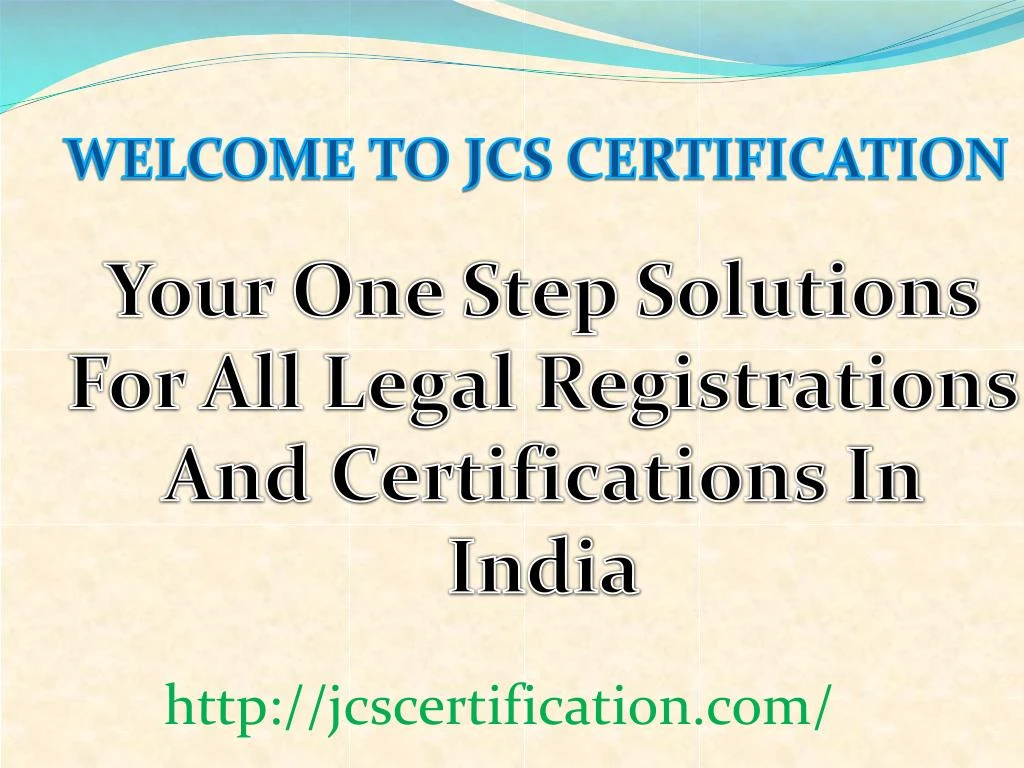 welcome to jcs certification