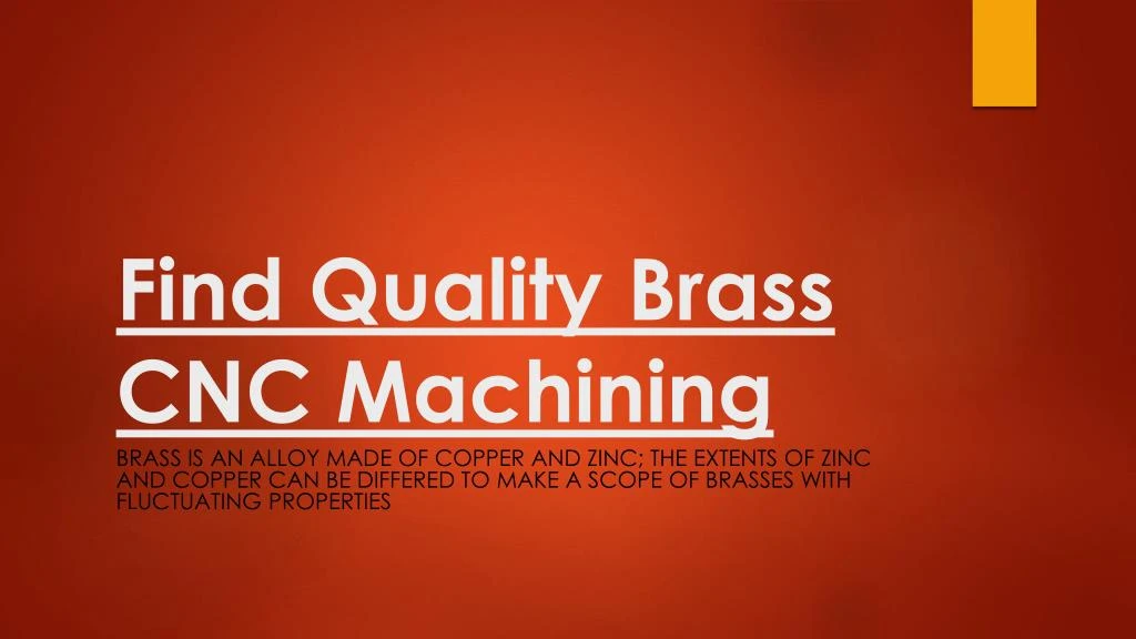 find quality brass cnc machining
