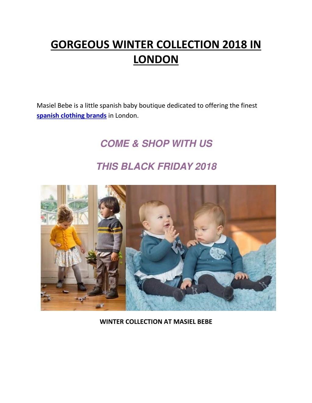 gorgeous winter collection 2018 in london