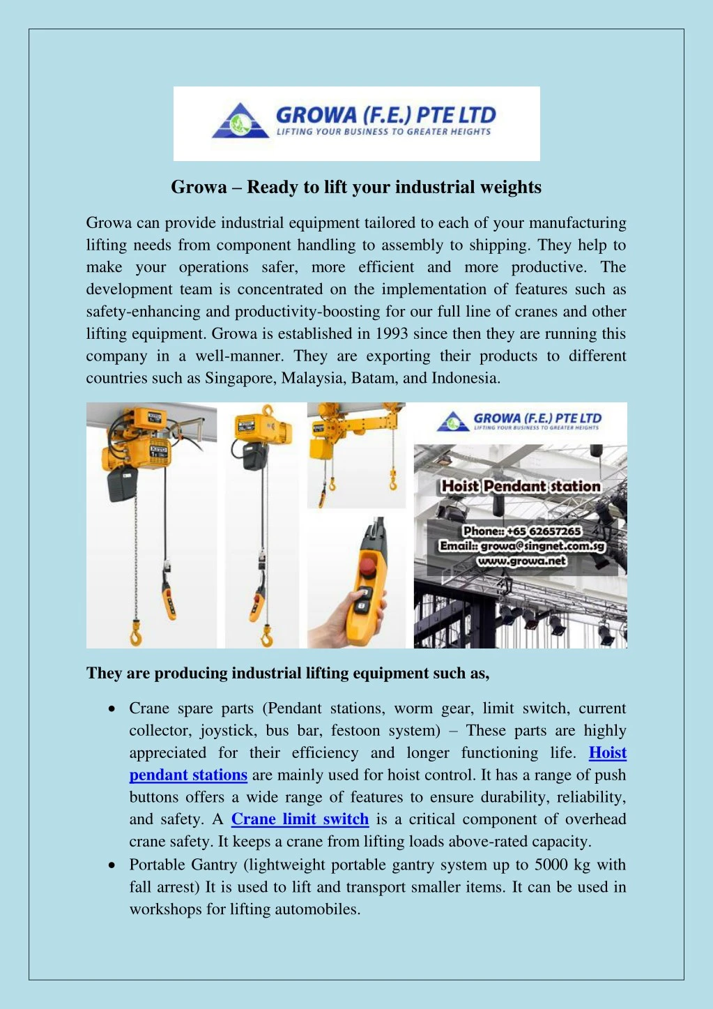 growa ready to lift your industrial weights