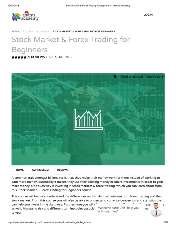 Stock Market & Forex Trading for Beginners - Adamsacademy