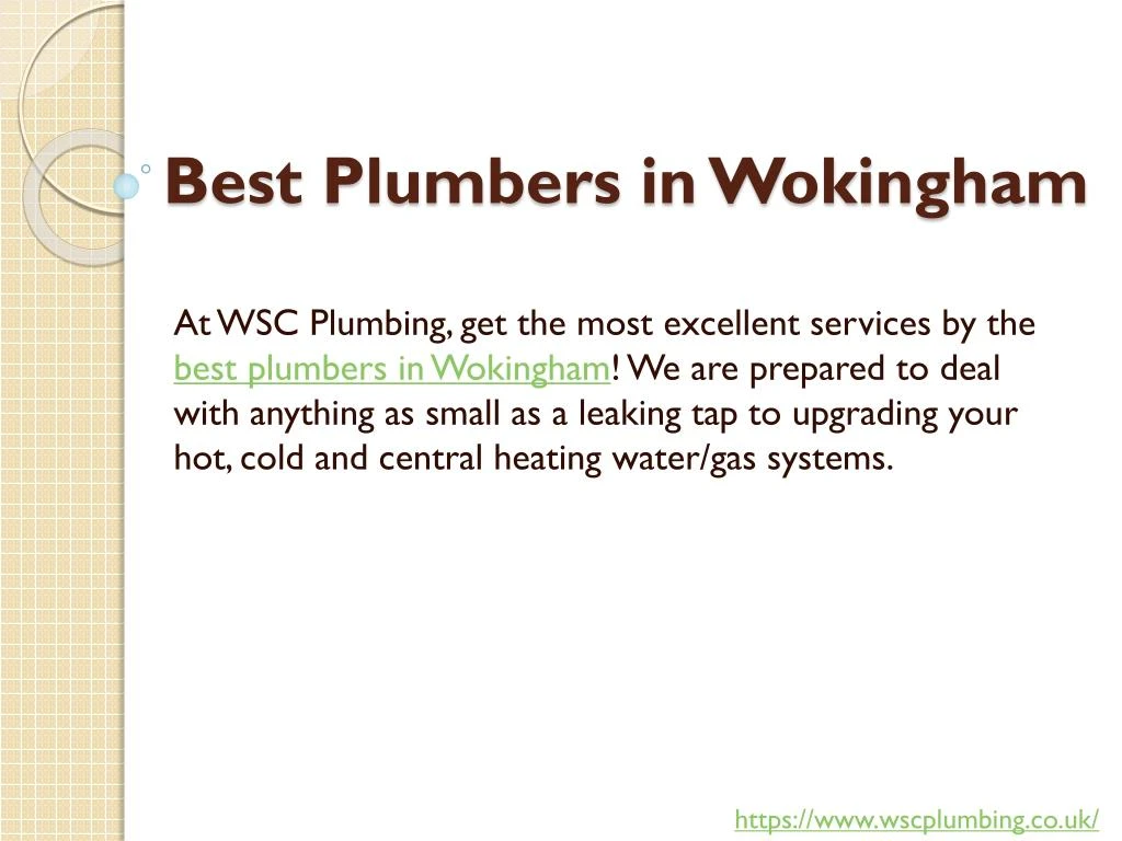 best plumbers in wokingham