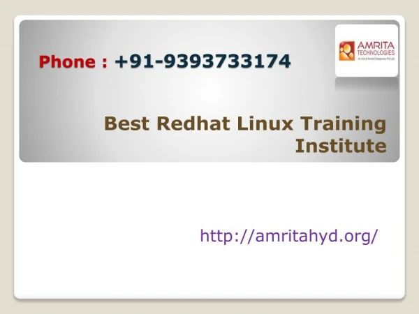 Best Redhat Linux Training Institute