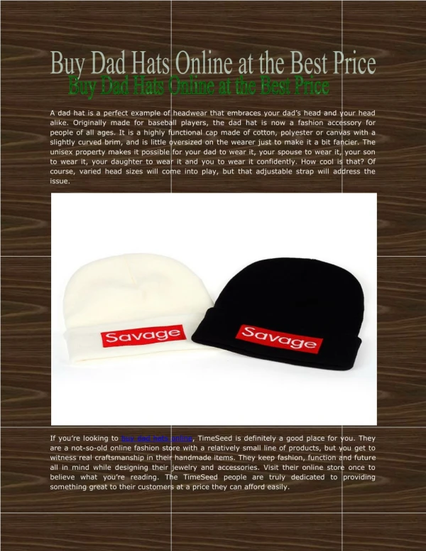 Buy Dad Hats Online at the Best Price