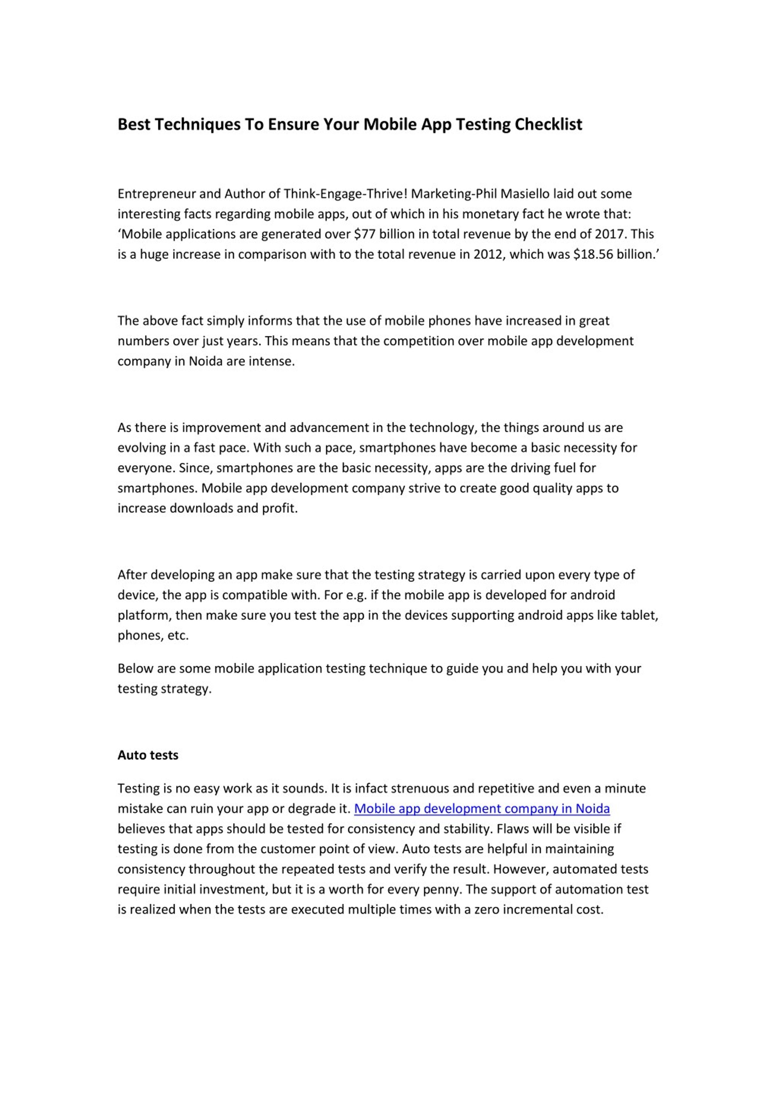PPT - Know the best Mobile App Testing Checklist PowerPoint ...