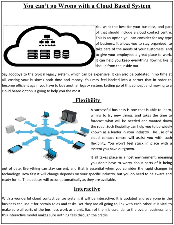 You can’t go Wrong with a Cloud Based System